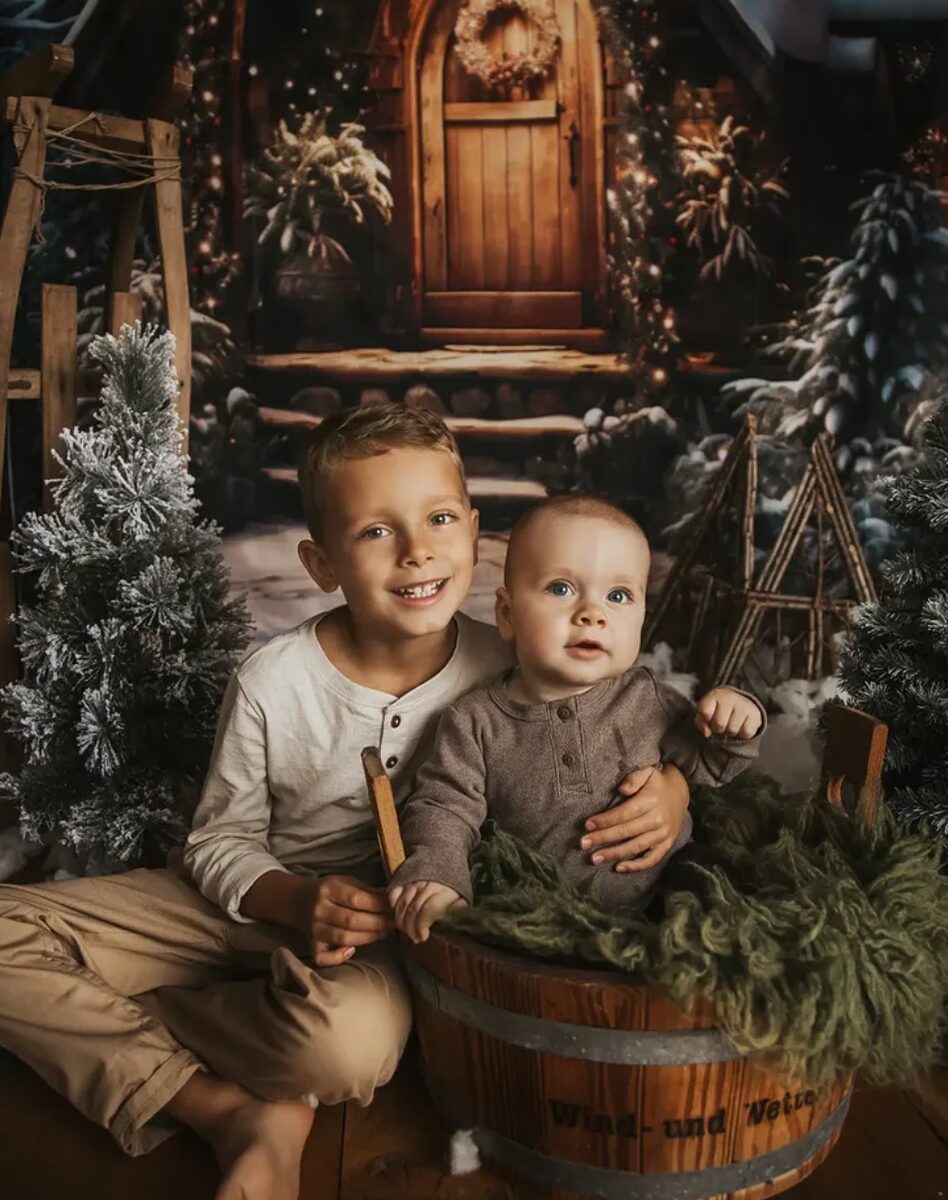 Weihnachts-Mini – zwei Brüder im rustikalen Winter-Setting